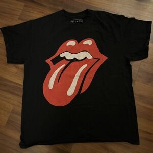 Rolling Stones 2019 Concert Tour Black T-Shirt Stones‎ Tongue Graphic